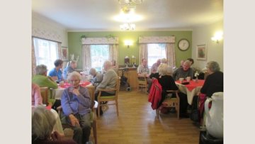 Stafford care home Residents enjoy coffee morning